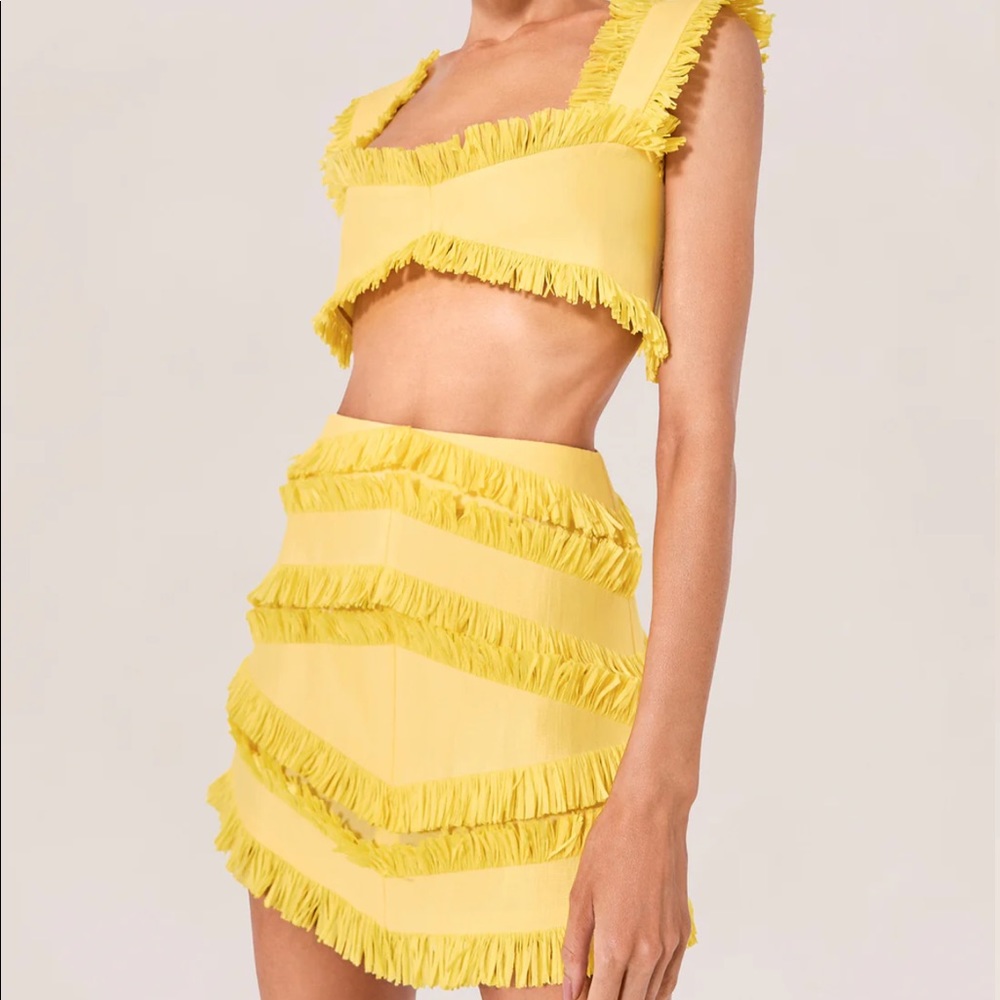 Alexis Yellow Fringe Dress
